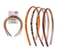 CONAIR Scunci Effortless Beauty - Cerchietto per capelli in plastica per donne e uomini, accessori per capelli da donna, tartaruga assortita, 4 pezzi