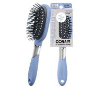 Conair Spazzola districante per capelli - Spazzola per capelli da viaggio - Spazzola districante per capelli - Ideale per tutti i tipi di capelli - Cuscino ovale - Adatto per uomini e donne - Blu