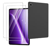 CONAPIKA Custodia per OnePlus Pad Go 2 con 2 pellicole proteggi schermo in vetro temperato, ultra sottile, morbida e flessibile, leggera, opaca, setosa al tatto, antiurto, anti-goccia, colore nero