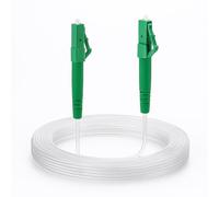 CONBIC® Cavo in fibra ottica LC/APC 8° a LC/APC 8° trasparente/invisibile, LWL Simplex, cavo patch OS2, 9/125μm, fibra ottica FTTH, G.657.A2, ultra sottile e flessibile, con adattatore di prolunga