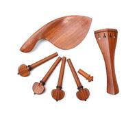 Conboxus Kit Completo di Parti e Accessori per Viola in Palissandro Naturale Puro, Comprende Tastiera, Mentoniera, Piroli, Filo per Cordiera, Puntale di Ricambio