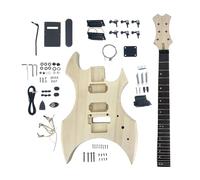 Conboxus Kit fai da te per chitarra elettrica X-Style con corpo e collo solidi, 24 tasti 648 mm, kit completo di accessori per chitarra per liutai principianti