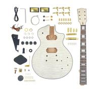 Conboxus Kit per chitarra elettrica fai da te con corpo e manico in mogano, 22 tasti da 628 mm, kit completo per chitarra elettrica fai da te, per adulti e principianti, idea regalo per liutai (TZ-07)
