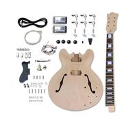 Conboxus Kit per chitarra elettrica fai da te con corpo e manico in mogano, 22 tasti da 628 mm, kit per chitarra elettrica a 6 corde, set completo di accessori per chitarra, regalo per liutai