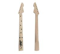 Conboxus Manico per chitarra a 22 tasti, 64,8 cm, tastiera speciale nera con impronte di gatto e zampa di gatto, per chitarra elettrica, bullone sul tallone, ricambio (legno)