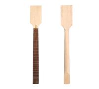 Conboxus Manico per chitarra elettrica incompiuto, 24 tasti, testa grande a forma di pagaia, manico di ricambio in acero, mano destra, bullone sul tallone (uno)