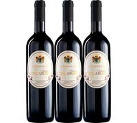 Conca Rosso Galluccio DOC 75cl - Poderi Foglia - Vino Rosso Italiano 13,5% Vol - Elegante, Intenso e Fruttato - Vino Campano di Alta Qualità - Eccellenza Made in Italy Premium (3BT)