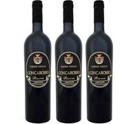 Concarosso Riserva, Galluccio DOC, Aglianico 85% e Pallagrello Nero 15%, Poderi Foglia. Invecchiato 18 Mesi in Rovere Francese, 13,5% Vol (3 bottiglie)