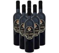 Concarosso Riserva, Galluccio DOC, Aglianico 85% e Pallagrello Nero 15%, Poderi Foglia. Invecchiato 18 Mesi in Rovere Francese, 13,5% Vol (6 bottiglie)