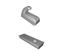 Concealed Coat Hook Wall Mount for ANSI #8 Anchor Heavy Duty