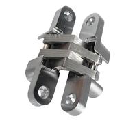 Concealed Hinge - 180-Degree Invisible Hardware, Heavy Duty Zinc Alloy, Smooth Fulcrum Movement, Satin Chrome Finish, Hidden Door Hinge for Interior Home Bookcase Bathroom