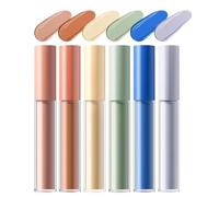 Concealer Full Coverage Makeup Liquid | 3ml X 6 Colors, Multi-Shade Face Corrector, Highlighting And Contouring Cream, Liquid Foundation Concealer Set For Skin Tone Blending Cosmetics
