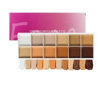 Concealer Palette Set, 12 Color Cream Contour, Multi Shade Makeup Kit, Smooth Blend Formula Long Lasting Wear High Pigment Coverage Ideal for Women Mature Skin Prom Parties Wedding Date Bridal Use