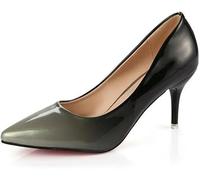 Concedere Il Colore Puntato Puntato di Piedi Poco Profondi 10 cm Tacchi Alti Pompe per Donne Scarpe da Donna Ufficio miscuglio Tacchi Sottili Scarpe lasa in Gomma, Grigio 8 cm, 36 UE