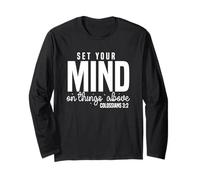 Concentra la Tua Mente sulle Cose sopra Colossesi 3:2 Maglia a Manica