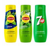 Concentrati Lipton Limone+Verde+7UP SodaStream, confezione da 3