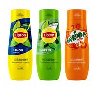 Concentrati Lipton Limone+Verde+Mirinda per SodaStream, confezione da 3