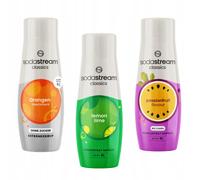 Concentrati Sodastream Arancia Zero + Limone e Lime + Frutto della Passione, con