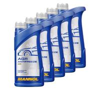 Concentrato Antigelo MANNOL AG11 Longterm -40°C 5X 1 Litro Blu