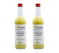 Concentrato di zenzero biologico - un concentrato di alta qualità a base di coltivazione controllata di zenzero organico peruviano - senza additivi, senza zucchero (2x500ml)