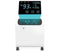 Concentratore Generatore di Ossigeno Medico,Concentratore Generatore di Ossigeno Ossigeno Regolabile dal 93% al 96% con Ruota Universale a 360°per Assistenza Domiciliare e Ospedaliera,5L/min,OG60