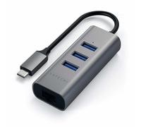 Concentratore Satechi ST-TC2N1USB31AM USB-C 3xUSB 3.0 e Ethernet Grigio