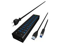Concentratore USB 3.0 - IBICO - 13 porte - Compatibile con MacOS, Linux, Windows - Nero - Compatto