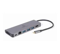 Concentratore USB Gembird A-CM-COMBO5-05 3 Porte USB 3.1 Gen 1 HDMI 4K LAN Gigabit