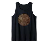 Concentrico Albero Anelli Circle Minimal Line Pattern Print Canotta
