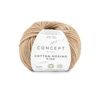 Concept 25 g Cotton - Merino fine - Colore: 81 - marrone chiaro - Un filato voluminoso in cotone biologico e la migliore lana merino, unito nella delicata struttura a catena.
