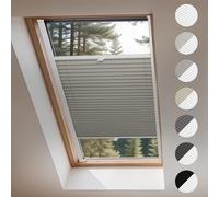 Concept Blinds® Tenda Plissettata Oscurante per Finestra da Tetto su Misura - Installazione con Foratura - Disponibile in 7 Colori - Regolabile su e giù