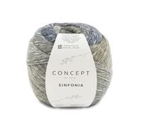 Concept by Katia Sinfonia - Lana gradiente di colore 200, per lavorare a maglia o all'uncinetto, in cotone, alpaca e lana, 150 g, 510 m