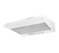 Concept Cappa Sottopensile 60cm Filtro Antigrasso Illuminazione LED 150 W 3 livelli di estrazione 60 cm Valvola Ritegno (Bianco)