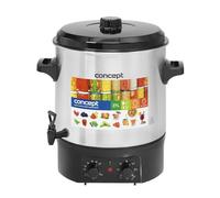 Concept Elettrodomestici ZH0030 einkoch pentola in acciaio inox, con Timer, utilizzabile come il distributore di bibite Dispenser/Distributore di vin brulé, 27 L, 2000 W, 39 x 63 cm