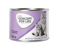 Concept for Life Mum & Young Kittens Mousse - Set %: 24 x 200 g - NUOVO!