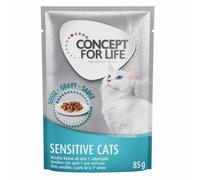 Set risparmio! Concept for Life 48 x 85 g Alimento umido per gatti - Sensitive Cats in salsa