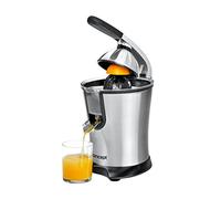 Concept Hausgeräte CE3520 Spremiagrumi elettrico, con braccio a leva, 750 ml, 160 W, Acciaio inox/Nero