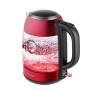 CONCEPT Hausgeräte RK4081 - Bollitore in vetro con filtro, capacità 1,7 l, design esclusivo, 2200, acciaio INOX, 1,7 litri