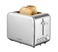 CONCEPT Hausgeräte te2050 - Tostapane a 2 fette in acciaio INOX, 950 W, 6 livelli di doratura, timer elettronico