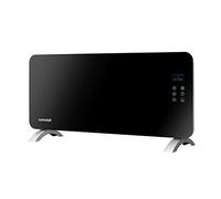 Concept KS4010 - Convettore elettrico in vetro temperato, 1000/2000 W, 20 m2, colore: Nero