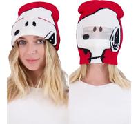 Concept One Peanuts Snoopy Berretto Invernale con Risvolto, in Maglia, Taglia Unica, Colore: Rosso, Rosso, Taglia Unica