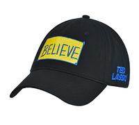 Concept One Ted Lasso Dad Hat, Believe Cappello da Baseball Regolabile in Cotone con Tesa Curva Cappellino, Nero, Taglia Unica Unisex-Adulto