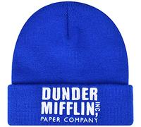 Concept One The Office Dunder Mifflin Paper Company Cuffed Knit Acrylic Beanie Hat Berretti, Blu, Taglia Unica Uomo