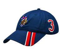 Concept One U.S Assn. Berretto da Baseball Regolabile da Uomo Polo Horse con Strisce diagonali di Accento Cappellino, Marina Militare, Taglia Unica Unisex-Adulto