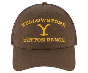 Concept One Yellowstone Adjustable Mesh Snapback Trucker Hat with Curved Brim Cappellino da Baseball, Marrone, Taglia Unica Unisex-Adulto