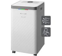 Concept OV2012 - Deumidificatore con purificatore d'aria, 210 Watt, sistema di filtraggio a 4 livelli, ionizzazione, filtro a carboni attivi, timer 4 modalità di funzionamento tramite app 45 dB