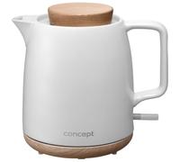 Concept RK0085 Elegante bollitore elettrico in ceramica, 1 l, bianco