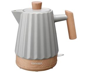 Concept RK0091 Ceramic Water kettle 1,5 l, grigio chiaro, grigio chiaro