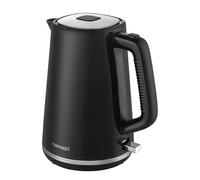 Concept RK2375 - Bollitore elettrico, 2200 W, 1,7 l, spegnimento automatico, base girevole a 360°, indicatore dell'acqua trasparente, nero
