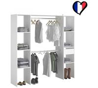 CONCEPT U - Elysee Armadio A Vista 6 Ripiani, 1 Cassetto, 2 Barre Appendiabiti 180x40x180